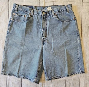 Vintage Levi's •Size 36• 550 Shorts Blue Red Tab Relaxed Fit Y2K 10 Inch Inseam  - Picture 1 of 10