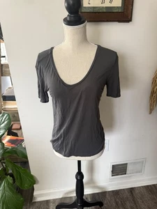 ZADIG & VOLTAIRE T-Shirt Kurzarm Rundhals Viskose Seide Leinen S - Bild 1 von 5