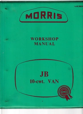 GENUINE MORRIS JB J-TYPE VAN (1949-61) -  BMC PAPERWORK RING BINDER - image 1 of 4