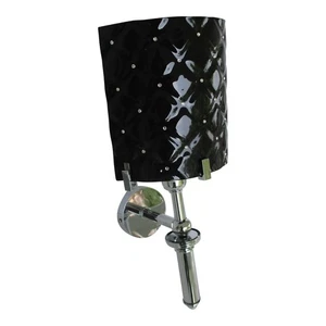 Murano Glass Black Diamond Swarovski Wall Sconce J & J Designs Italy MOS006S - Picture 1 of 10