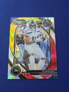 2024 Panini Select - DK Metcalf Red & Yellow Prizm Shock #251 Seattle Seahawks - Picture 1 of 2