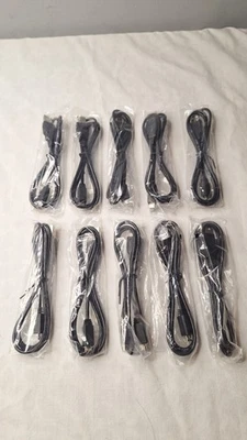 Pack Of 10!  USB 2.0 A Male to Micro B Male 40" Charger Cable Android Samsung  - Image 1 of 4