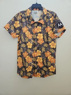 MLB San Diego Padres Promo Floral Aloha Hawaiian Shirt Unisex Adult Size M - Image 1 of 4