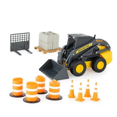 Tomy 1/16 Big Farm New Holland L225 Skid Steer Set Con Accessori 47351 - Immagine 1 di 4