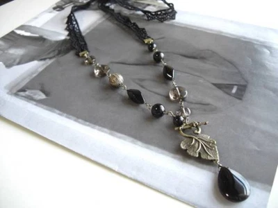 Paris color drawing series ♪ Onyx and black lace... /Only USA DDP shipping - Image 1 of 3