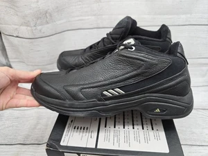 Scarpe sneakers Adidas vintage THE ROOK uomo taglia 10,5 basket 2003 Y2K nere - Foto 1 di 11