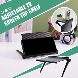 Desktop Clutter Organizer Space Saver Tv Computer Screen Shelf Organizer - Photo 1/10
