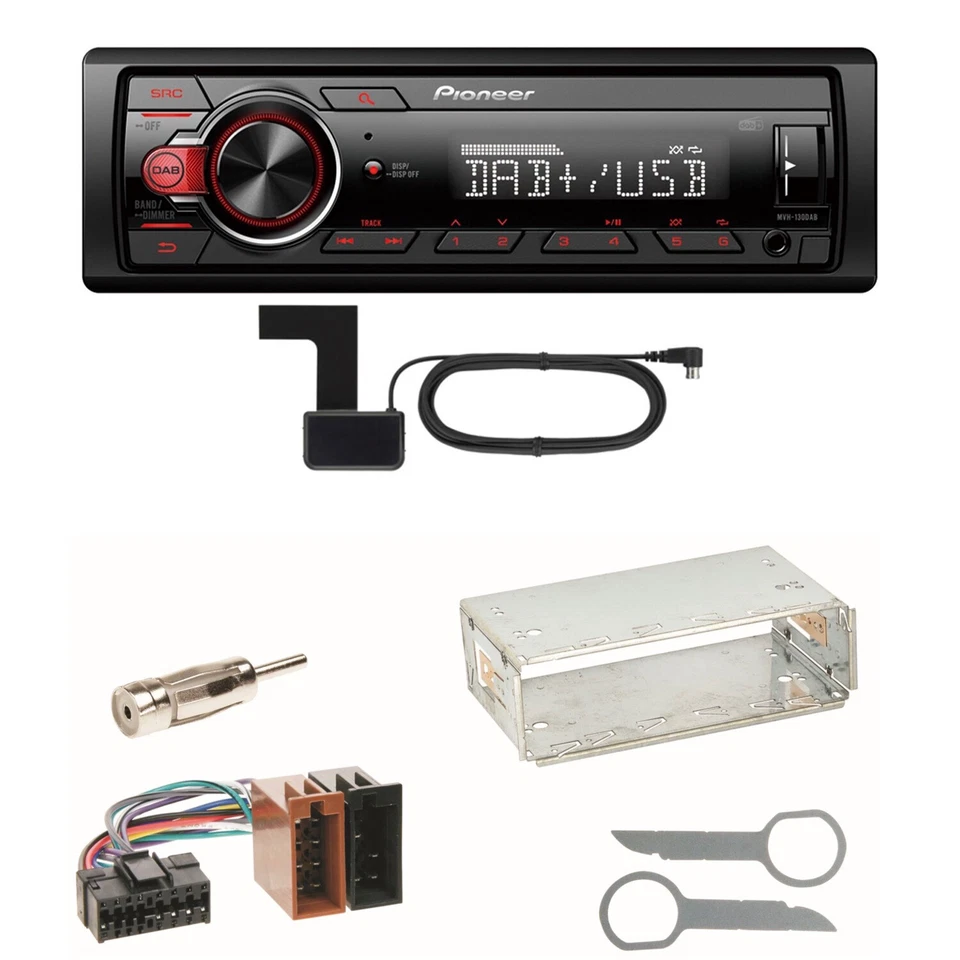 Pioneer MVH-130DAB Digitalradio USB Einbauset für Mercedes SLK R170 W208 W210 - Bild 1 von 1