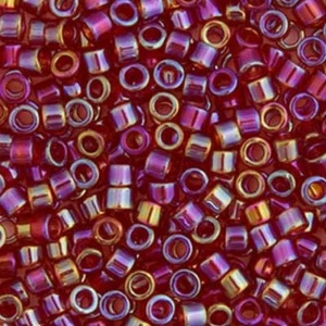 Delica 11/0 RD Dark Cranberry Red Transparent AB - Picture 1 of 1