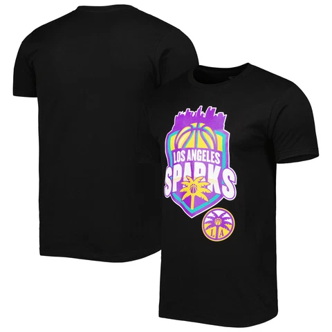 Unisex Stadium Essentials Black Los Angeles Sparks Crest T-Shirt Cover