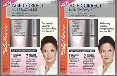 2 SALLY HANSEN CREMA DEPILATORIA CORRECTA EDAD Y BARRA CORRECTORA ENVÍO GRATUITO EE. UU. Foto 1 de 2