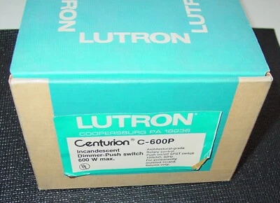 路创 Centurion C-600P 调光器推旋转开关 600w 120vac 60Hz 美国全新陈货 — 第 1/4 张图片