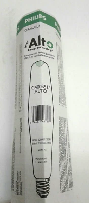 Philips 467373 SON 400W E39 ED58 CL SL/12 Clear ED18 High Pressure Sodium Bulb - Image 1 of 4