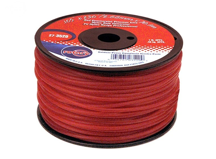 Rotary Trimmer Line .105 Diameter Round Red Trimmer Line 1 LB Spool - Image 1 of 1