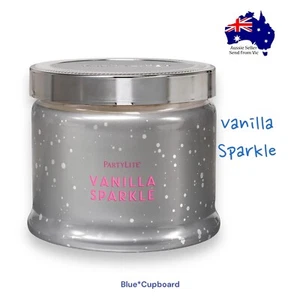 PARTYLITE VANILLA SPARKLE 3 WICK GLASS JAR CANDLE NEW 45HR BURN TIME G73C1036E - Picture 1 of 11