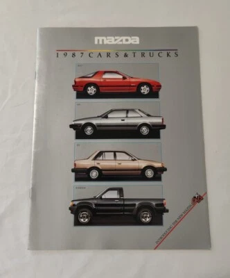 Catálogo de folleto de ventas de autos Mazda 1987 16 páginas - camión Rx-7 Turbo 626 323 B2000 Foto 1 de 4