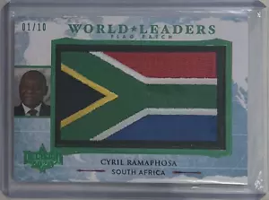 PRESIDENT CYRIL RAMAPHOSA #/D 1/10 2020 DECISION WORLD LEADERS SOUTH AFRICA FLAG - Picture 1 of 3