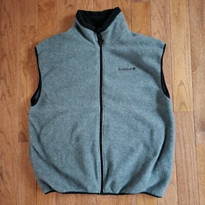 Timberland Hombres Talla XL Gris Weathergear Chaleco Polar Negro Borde Frontal Cremallera Usado - Imagen 1 de 10