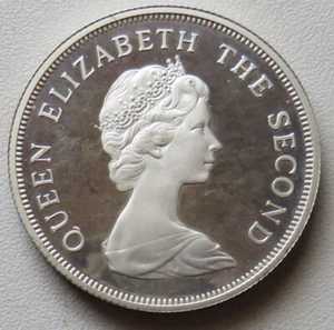 Tuvalu, 5 dólares 1976 Isabel II, barco con pluma, plata - Imagen 1 de 2