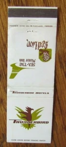 WASHINGTON OREGON CALIFORNIA MONTANA NEVADA: THUNDERBIRDS MOTELS MATCHCOVER -E - Imagen 1 de 2