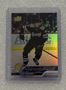 2023-24 Upper Deck LUKE HUGHES Silver Foil Young Guns Rookie RC - NJ DEVILS #248 - Foto 1 di 2