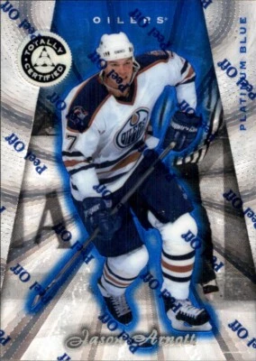 1997-98 Pinnacle Totally Certified PLATINUM BLUE #124 Jason Arnott #944/3099 - Image 1 of 2