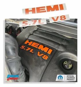 2009-2018 Ram HEMI 5.7L V8 Engine Cover Overlay Decal Stickers - Picture 1 of 76