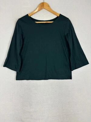 Uniqlo Womens Shirt Size XS Boxy Round Neck 3/4 Bell Sleeve Casual Solid Blouse - Image 1 of 4