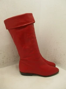 Stivali donna metà polpaccio in pelle rossa a scelta taglia 6 M made in Uruguay - Foto 1 di 12