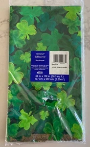 Amscan NEW Irish Shamrocks Paper Tablecloth 54 x 102 - Picture 1 of 5