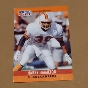 AMERICAN FOOTBALL CARD 1990 NFL PRO SET #311 HARRY HAMILTON BUCCANEERS SAFETY TB - Picture 1 of 2