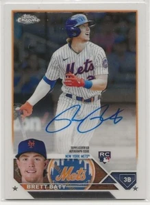 AUTÓGRAFO BRETT BATY 2023 Topps cromado radiocontrol ra-bba Mets de Nueva York - Imagen 1 de 2
