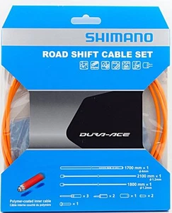 Shimano Dura Ace 9000 Road Polymer Shift Cable Set w/ FREE End Cap x3, Orange - Picture 1 of 2