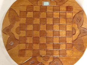 Handgefertigtes Rundholzschach/Schachbrett/Tablett ~ exquisite Handwerkskunst - Bild 1 von 6