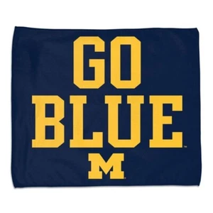 MICHIGAN WOLVERINES "GO BLUE" 15"X18" RALLY TOWEL NCAA LICENSED - Picture 1 of 1