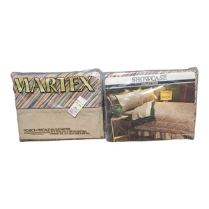 VTG Martex Streamers ll 2 NOS Full Flat Sheet NEW Percale No Iron Sheets 54x75 - Picture 1 of 6