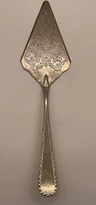 Italy Silver Plate  Cake Pie Server Serrated Server Elegant  VTG  Embossed Desig - Picture 1 of 5