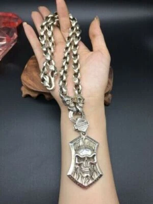  Raro Collar Chino Miao Tibetano Plata Hecho a Mano Joyería Noble Regalo Foto 1 de 4