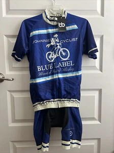 Neu mit Etikett Set Fahrradständer Radtrikot und Shorts Herren klein durchgehender Reißverschluss mit Taschen, " - Bild 1 von 13
