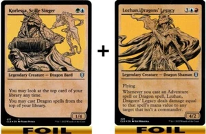 1x - Korlessa, Scale Singer + Lozhan, Dragons' Legacy - FOIL SHOWCASE - CLB MTG - Picture 1 of 1