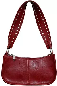 Shoulder Bag Women Trendy Purse Vegan Leather Handbags Crossbody Removable Strap - Picture 1 of 6
