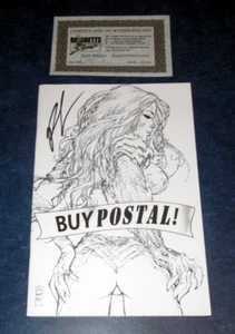 POSTAL #20 signed sketch WITCHBLADE variant MATT HAWKINS marc silvestri SDCC COA - Picture 1 of 1