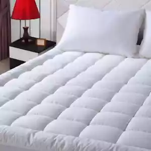 Cooling Mattress Pad Pillow Top Cotton Matress Cover Topper Quilted Deep Pocket - Picture 1 of 13