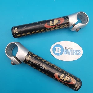 LP Braids Bar Ends Carbon Fiber Yellow / Black Weave 22.2mm Alloy Clamps 124g f9 - Picture 1 of 6
