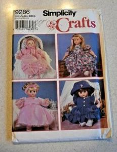 Simplicity #9286 Uncut Design YourOwn Doll Clothes Pattern 12-14" 16-18" 20-22"  - Picture 1 of 6