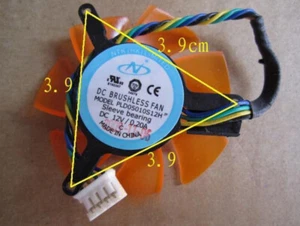 Power Logic PLD05010S12H DC12V 0.20A 50x50x10mm 50mm Graphics Card Cooling Fan - Picture 1 of 4