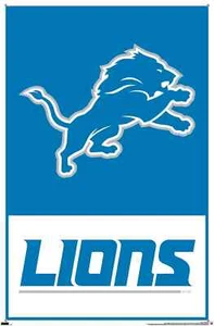 Detroit Lions LOGO POSTER 24 X 36 INCH Sweet! - Picture 1 of 2