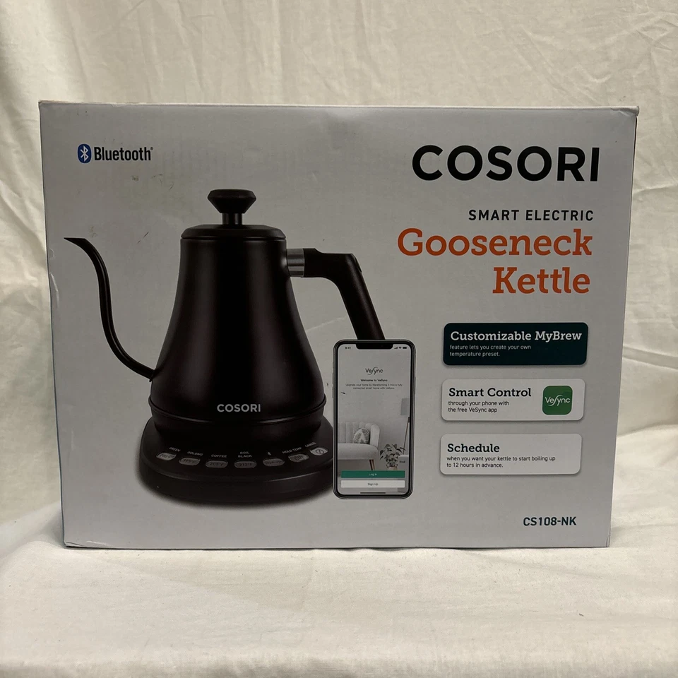 Cosori CS108-NK Smart Electric Gooseneck Kettle (Black)