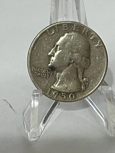 1950 P Washington Quarter 90% Silver Quarter Nice Circulated Cond # RAV41 - Picture 1 of 2
