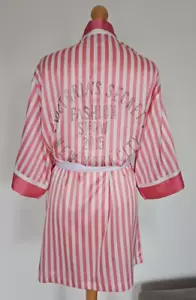 Victoria's Secret 2015 New York City Fashion Show Striped Satin Dressing Gown M - Picture 1 of 9